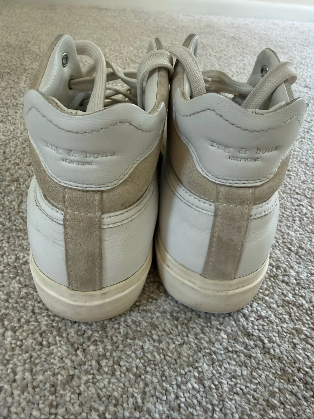 rag & bone RB Army High White with Beige Accents